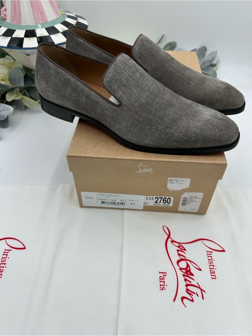 Men's Christian Louboutin Danny flex slip on loafers size 44 made in Italy